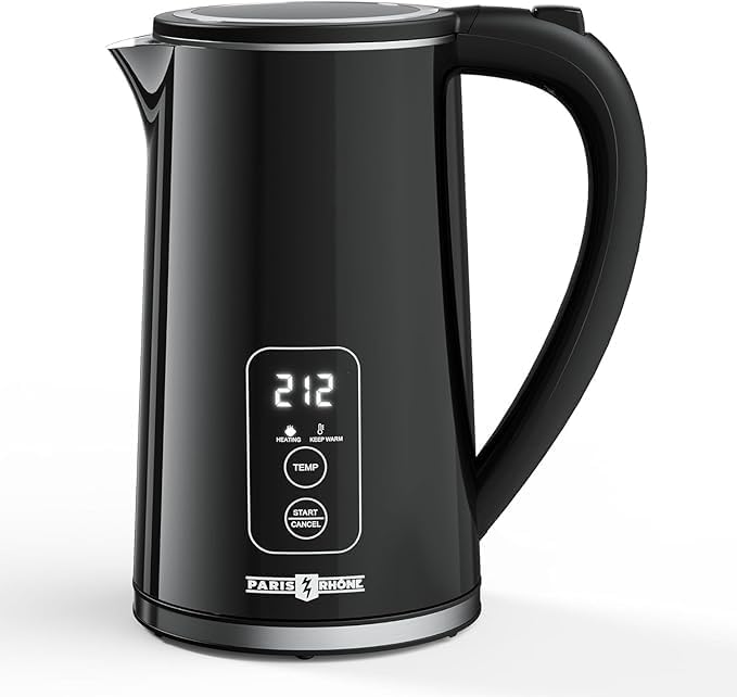 Electric Kettle Temperature Control, 1.7L Large Electric Tea Kettle, 4H Keep Warm Hot Water Boiler with 6 Presets, LED Screen Electric Kettles for Boiling Water, Boil-Dry Protection