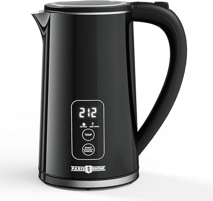 Electric Kettle Temperature Control, 1.7L Large Electric Tea Kettle, 4H Keep Warm Hot Water Boiler with 6 Presets, LED Screen Electric Kettles for Boiling Water, Boil-Dry Protection