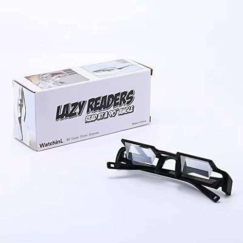Lazy Glasses Laying Down Light Prism Glasses 90°Angle Prism Glasses Neck Relaxer for Lying down Reading and Watching