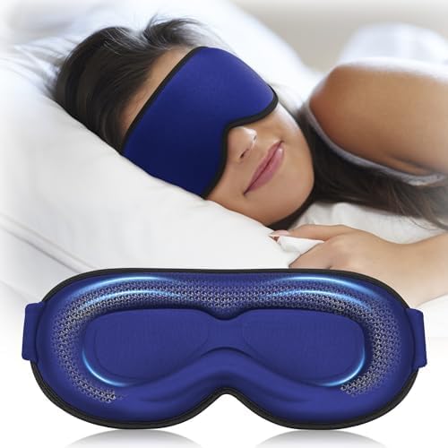 FACEMOON 3D Blackout Weighted Sleep Mask, Airplane Travel & Nurse Essential