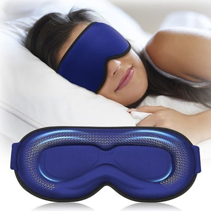 FACEMOON 3D Blackout Weighted Sleep Mask, Airplane Travel & Nurse Essential