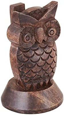 Birthday Gifts for Women Wooden Owl Glasses Holder Night Stand Reading Eyeglass Spectacle Retainer Gifts for Adults Women Men Him Her Mom Dad Car