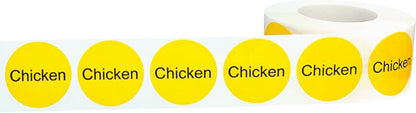 Yellow with Black Carnitas Circle Dot Adhesive Stickers, 1 Inch Round Labels, 500 Total Stickers