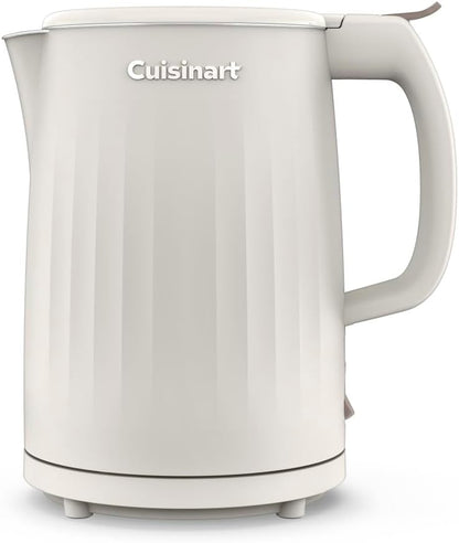 Cuisinart Soho 1-Liter Double Wall Electric Hot Water Kettle, Tea Kettle with Stainless Steel Interior, One Touch Operation to Boil Water for Tea, Hot Cocoa, or Instant Oatmeal, CK-10BK, Black