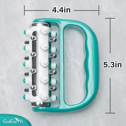 EcoEarth Cellulite Massage Roller - Handheld Fascia Massager with Detachable Handles - Anti Cellulite Tool for Legs, Thighs, Buttocks & Belly - Deep Tissue Muscle Roller for Lymphatic Drainage