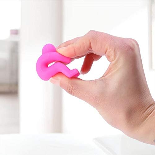 Spill Stopper, 4 Pack Creative Silicone Cooking Tools lid Spill Stopper Lid Cover For Pan Kitchen Tool (Green and Pink)