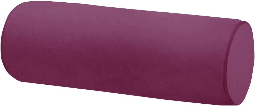 Neck Roll Pillowcases Velvet Cylindrical Pillow Covers 16"x6" with Hidden Zipper for House Home Decor Neck Roll Pillow Cervical Neck Roll Memory Pillow Cylinder Round Cushion (Black, 16x6)
