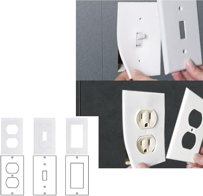 20PCS Wall Gasket Wall Plate Insulation Gasket Replacement Outlet Insulation Pads Socket Foam Insert Light Switch Insulation Electrical Outlet Covers