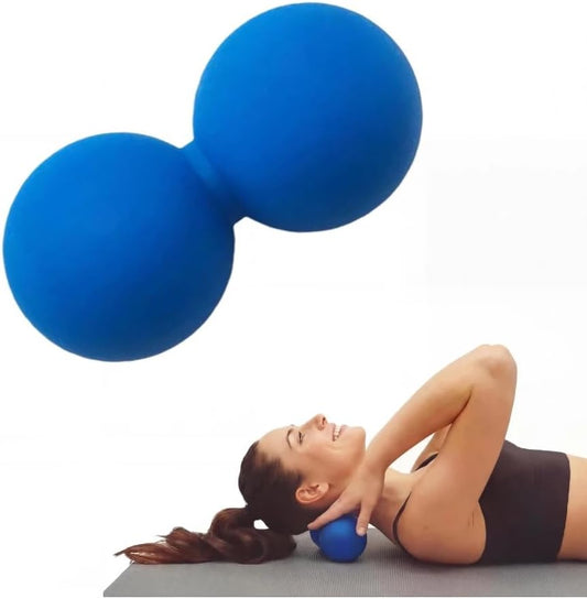 KYKJEYDD Peanut Massage Ball, Double Lacrosse Ball for Trigger Point | Silicone, Deep Tissue & Myofascial Release, for Neck, Back, Feet, Spine, Yoga & Office Use