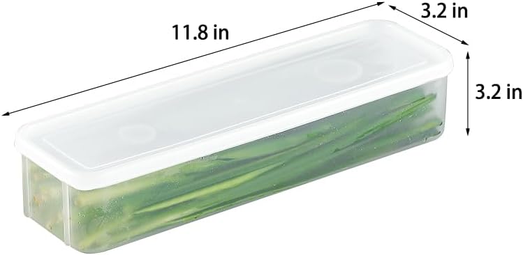 Fresh Herb Organizer - Set of 2 Transparent Plastic Refrigerator Containers - Space-saving Design for Easy Access and Maximum Freshness