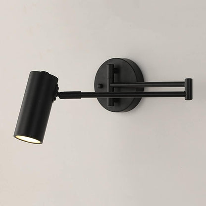 Swing Arm Wall Sconce Adjustable Wall Mount Reading Light Headboard Lamp, Modern Hardwired Sconces GU10 Wall Swivel Spot Lights for Bedroom Bedside Living Room Study