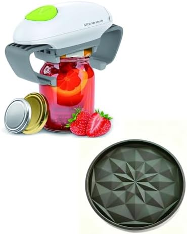 Higher Torque Electric Jar Opener for Seniors with Arthritis Fit Almost Jars Size, Decorative Geometric Coaster with Diamond Pattern Design