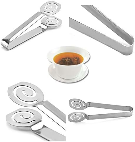 Tea Bag Squeezer, Tea Filters Coffee Bag Tong Clamp Tea Strainers Holder Clip Tea or Sugar for Kitchen Bar Tools