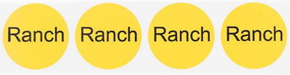 Yellow with Black Carnitas Circle Dot Adhesive Stickers, 1 Inch Round Labels, 500 Total Stickers