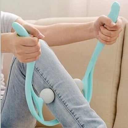 Mount Plus M1212 Shiatsu Neck Massager for Neck and Shoulder with Deep Tissue Trigger Point Manual Self Muscle Massage for Muscle Pain Relief (Simulates Massage Therapist Hands) (Blue)