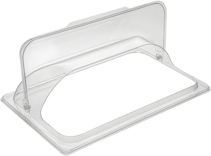 Restaurantware Cater Tek 11 Inch Polycarbonate Plate Cover 1 Shatterproof Dish Cover - Microwavable Endures Up To 210F Clear Plastic Splatter Cover With Finger Hole For 11 Inch Plates