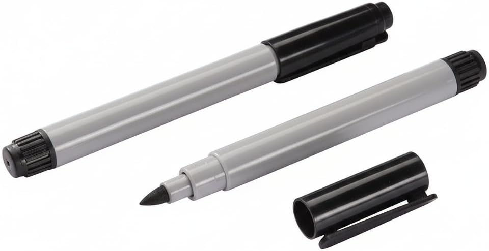 Cadie Permanent Freezer Marker Set of 2 – Waterproof Fast-Drying Black Fine Bullet Tip Ink Pens for Food Labeling, Fridge & Freezer Storage, Lab & Kitchen Use, & General Organization