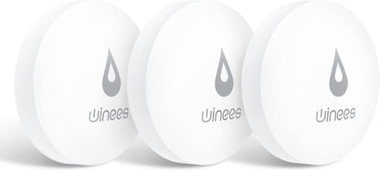 WiFi Water Leak Detector for Home, 3 Pack Water Sensors | with 100dB Adjustable Alarm, Leak Alert Email&SMS Notification, 200M Transmission for Basement, Bathroom, Laundry, IFTTT