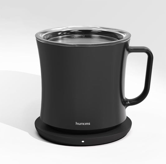 Smug Mug Warmer V2 | Premium Temperature Control Mug & Heating Base | 55 °C (131 °F) Smart Warming | 1-Year Replacement Warranty | Gift Ready Packaging | USB-C Charger (Grande Black)