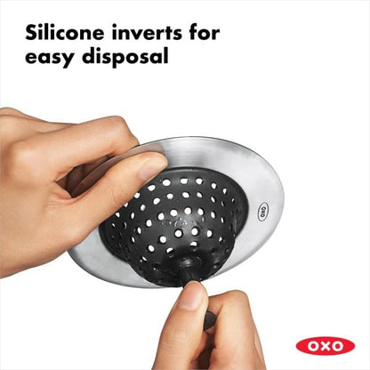 OXO Good Grips Silicone Sink Drain Strainer, Kitchen Sink Stopper | OXO Good Grips Silicone Sink Drain Strainer, Kitchen Sink Stopper