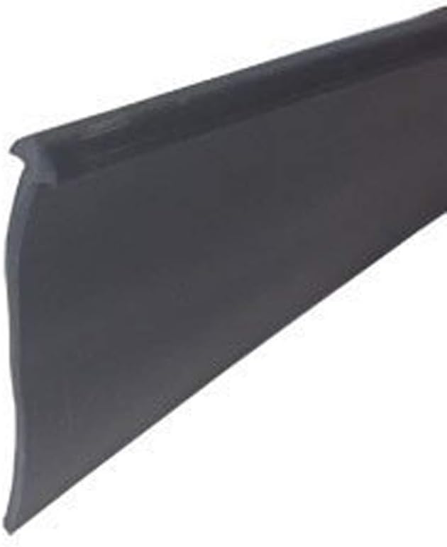 Black 1-1/8" Half-Round Type Shower Door Bottom Seal and Sweep - 36 in Long
