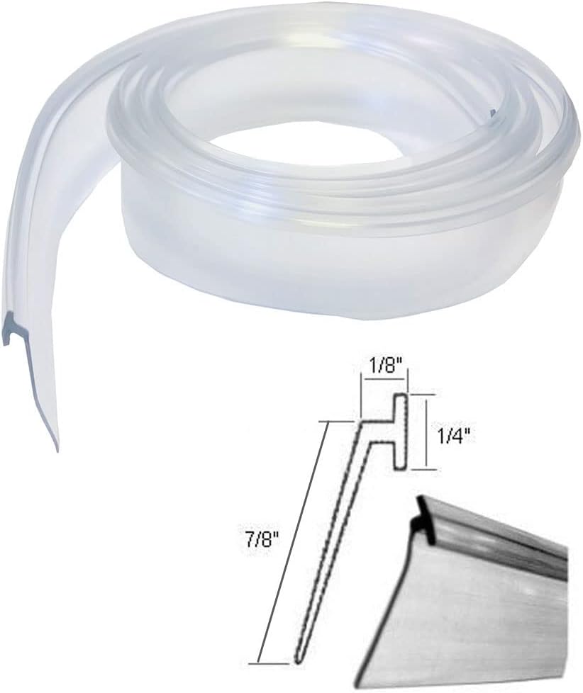 Gordon Glass® Angled Clear Vinyl Slide-in Sweep|Wipe|Seal|Drip for Framed Shower Doors, 36" Long, Made in USA