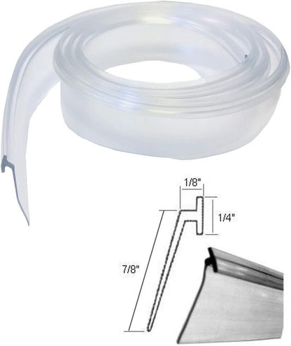 Gordon Glass® Angled Clear Vinyl Slide-in Sweep|Wipe|Seal|Drip for Framed Shower Doors, 36" Long, Made in USA