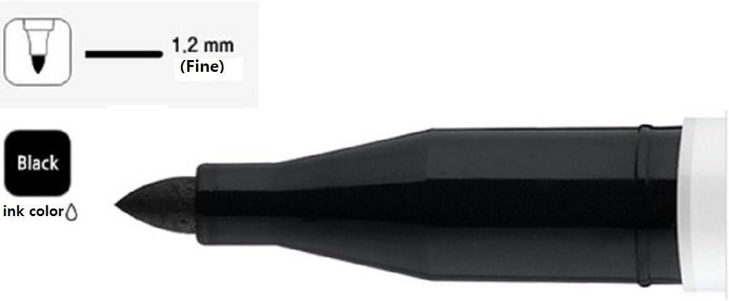Monami Kitchen Marker Black 2 pcs Erasable with Dishwashing Liquid