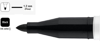 Monami Kitchen Marker Black 2 pcs Erasable with Dishwashing Liquid