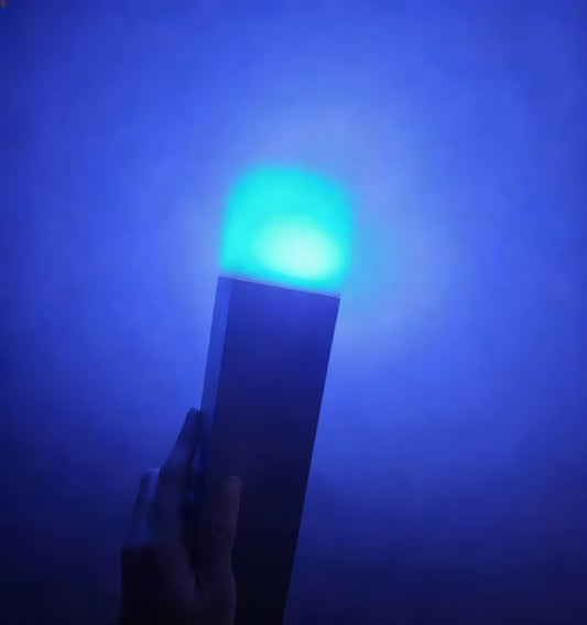 Light-up Wall Torch Lamp with 3 Lighting Levels, Hand Held & Wall Mountable Table Lamps, USB Rechargeable Night Light, Costume Cosplay Bedside Lamp for Home/Office Decor