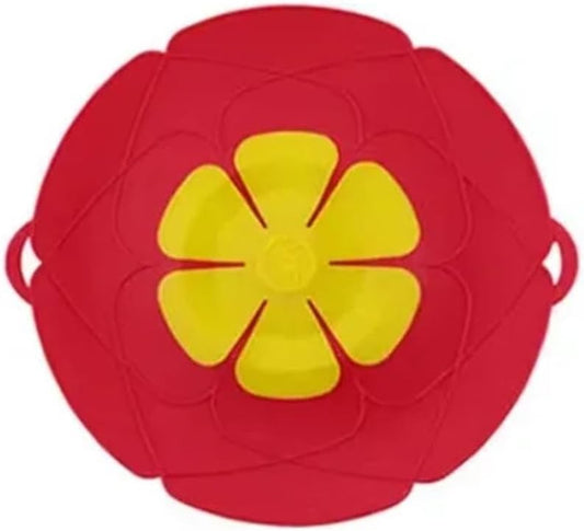 2Pcs Silicone Spill Stopper Lid Cover, 10.2 Inch Reusable Cooking Accessory for Home Pots Pans to Reduce Boil Over During Cooking(Red Pot Lid)