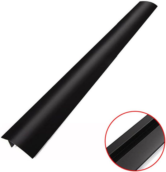 Silicone Stove Gap Covers (1 Pack), Heat Resistant Oven Gap Filler Seals Gaps Between Stovetop and Counter, Easy to Clean 21 Inches, Black
