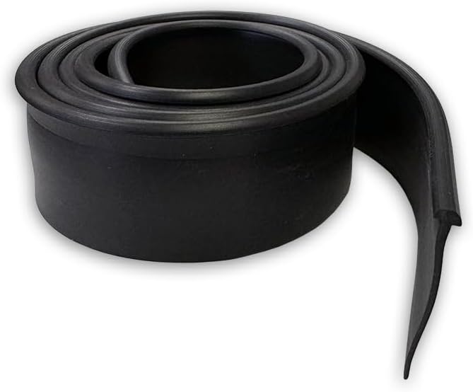 Black 1-1/8" Half-Round Type Shower Door Bottom Seal and Sweep - 36 in Long