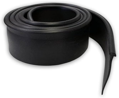 Black 1-1/8" Half-Round Type Shower Door Bottom Seal and Sweep - 36 in Long