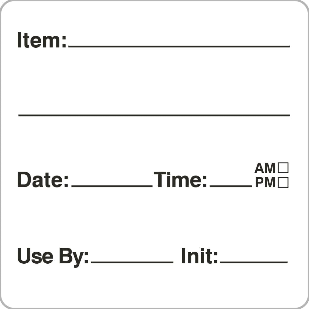 Dissolvable Storage Labels 2x2 Inch, 200 Removable Labels for Food Containers, Kitchen & Freezer Use, Water Soluble, No Residue, Easy to Write