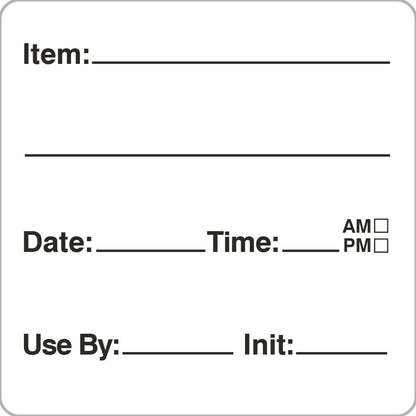 Dissolvable Storage Labels 2x2 Inch, 200 Removable Labels for Food Containers, Kitchen & Freezer Use, Water Soluble, No Residue, Easy to Write