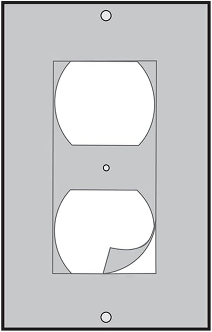MD Building Outlet Sealers for Standard & GFCI Outlets, White, 6pk | Dual-Purpose Insulation, Draft Blocking Gasket, Energy Saving, Indoor Outdoor Use, Fits Standard Plates