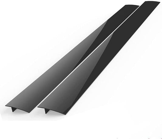 2 Pack Silicone Stove Counter Gap Cover， Flexible Easy Clean Heat Resistant Wide & Long Gap Cap Fillers,Seals Spills Between Counter, Stove Top, Oven, Washer & Dryer (21Inches, Clear)