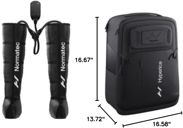 Hyperice Normatec 3 Legs Compression Boots Full Leg Recovery Size Standard | Relieve Muscle Aches Pain | Reduce Tension Swelling | 7 levels | Increase Circulation | ZoneBoost | FSA-HSA Eligible | TSA