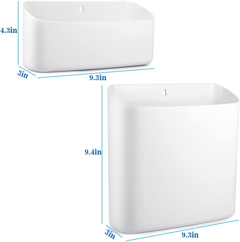 Picowe Magnetic Laundry Storage, Large Lint Holder Bin, Space-Saving Trash Container Hanging on Dryer, Washer or Wall Mount (Gray White)