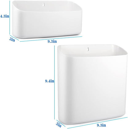 Picowe Magnetic Laundry Storage, Large Lint Holder Bin, Space-Saving Trash Container Hanging on Dryer, Washer or Wall Mount (Gray White)