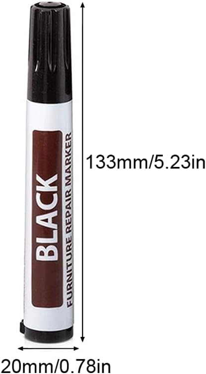 SYCOOVEN Furniture Wood Repair Marker, Scratch Fix Pen for Floors, Tables - Simple Paint Touch Up for Stains, Carpenters (Black)