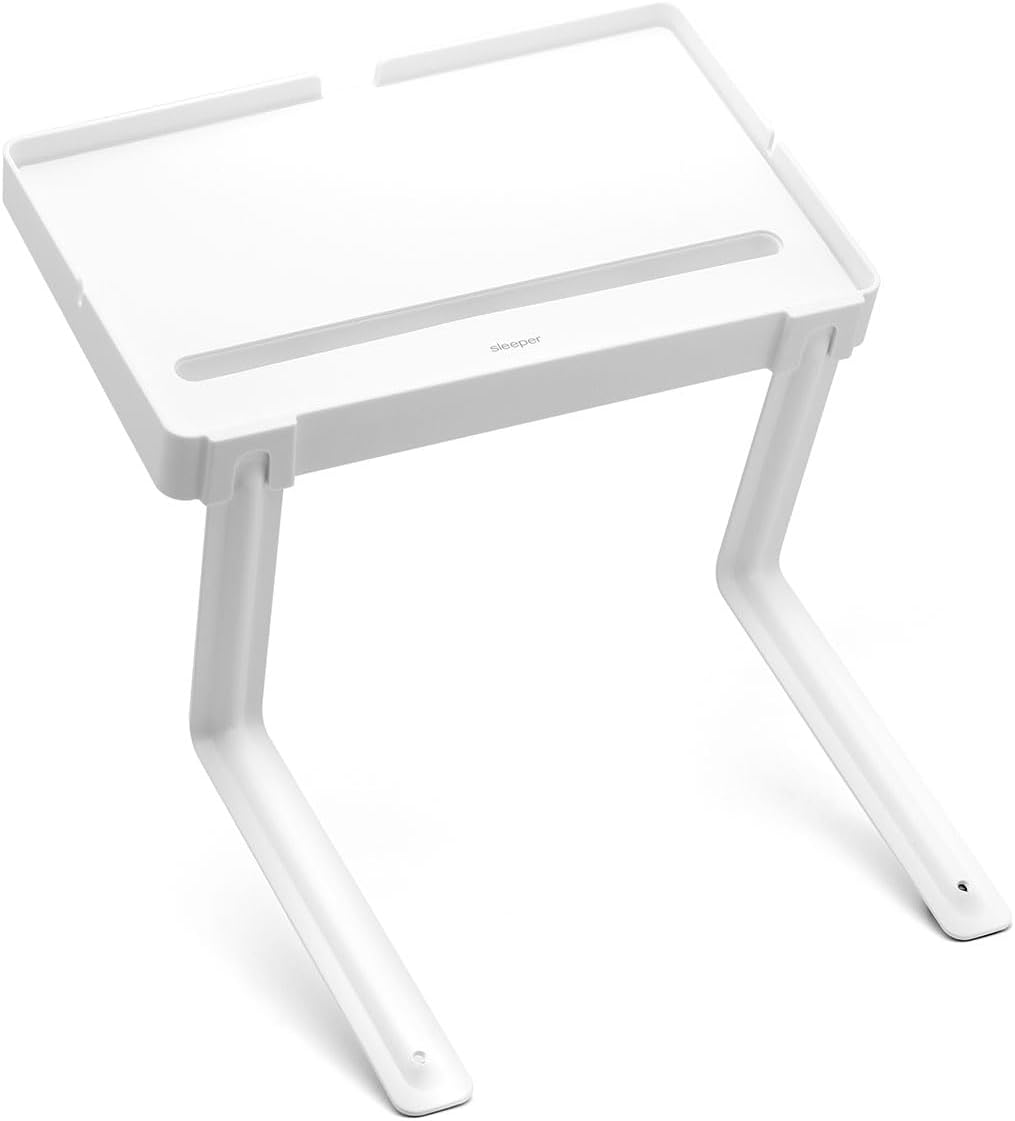 Sleeper Shelf Bedside Phone Stand & Cable Organizer Lined with Silicone for Anti-Slip/Small Space Nightstand, Under Mattress, Height Adjustable
