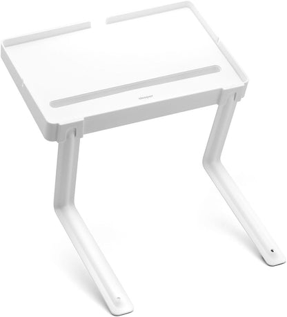 Sleeper Shelf Bedside Phone Stand & Cable Organizer Lined with Silicone for Anti-Slip/Small Space Nightstand, Under Mattress, Height Adjustable