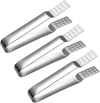 3Pcs Silver Tea Bag Squeezer Stainless Steel Tea Bag Tongs Tea Bag Strainer Clip for Loose Tea Loose Leaf Gripping Ice Cube, Tea Bag Sugar, Tea Strainers and Filters, Tea Accessories, Tea Filters