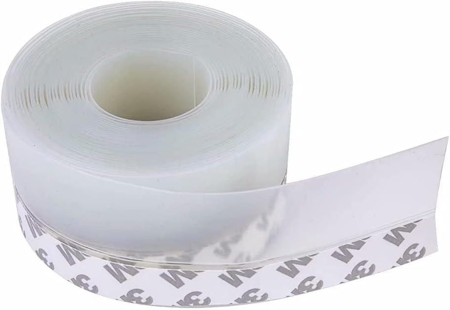 Silicone Seal Strip,Weather Stripping for Door or Window,Weatherproof Soundproof Self Adhesive Door Strip Bottom, Door Draft Stopper Silicone Strip Tape (Black Length 16.5 Feet Width 45mm)