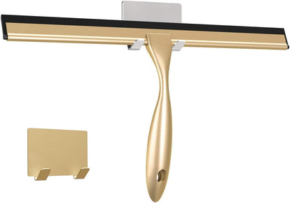 Shower Squeegee for Doors & Windows, All-Purpose, Stainless Steel, 14 Inch, Golden | Stainless steel,Golden in color,All-purpose