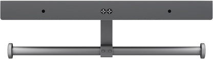 Matte Black Toilet Paper Holder with Shelf, Wall-Mounted Bathroom Organizer, Double Roll