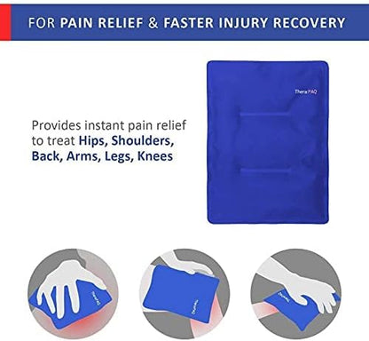 Reusable Ice Packs for Injuries – 14 x 11 Flexible Gel Ice Pack for Knee, Back, Shoulder Pain Relief, Soft Cold Compress for Swelling, Hot & Cold Therapy