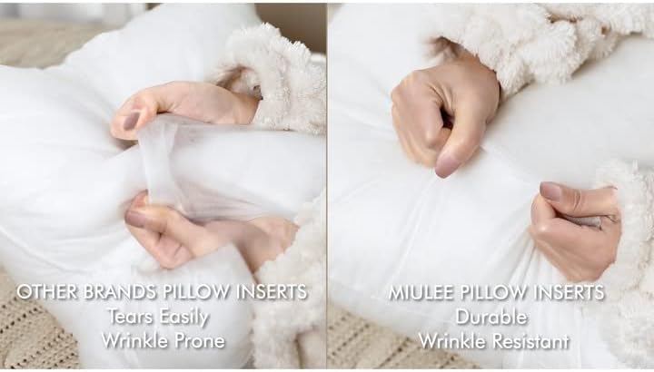 MIULEE Pillow Insert 12x20 Inch, Decorative Rectangle Throw Pillow Insert, Premium Fluffy Pillow Forms Stuffer for Sofa Couch Living Room | Premium Fluffy Pillow, Forms Sham Stuffer, for Sofa Couch Living Room
